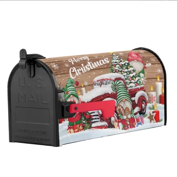 1pc Merry Christmas Country Holiday Gnomes Magnetic Mailbox Cover - Picture 3 of 9